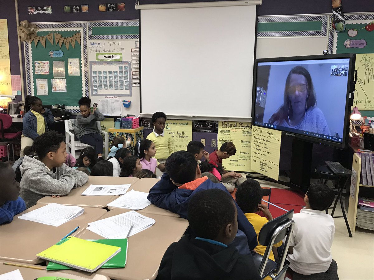 MrsCampbellKL's tweet photo. We had the BEST Skype session this morning with AZK teacher alumni Ms. Kyle and her husband, who live in Japan! We’ve been studying natural disasters, so they spoke to us about what it’s like during typhoon season and shared info about tsunamis! What a treat! @AZKelleyES https://t.co/0HkQuQWfPW