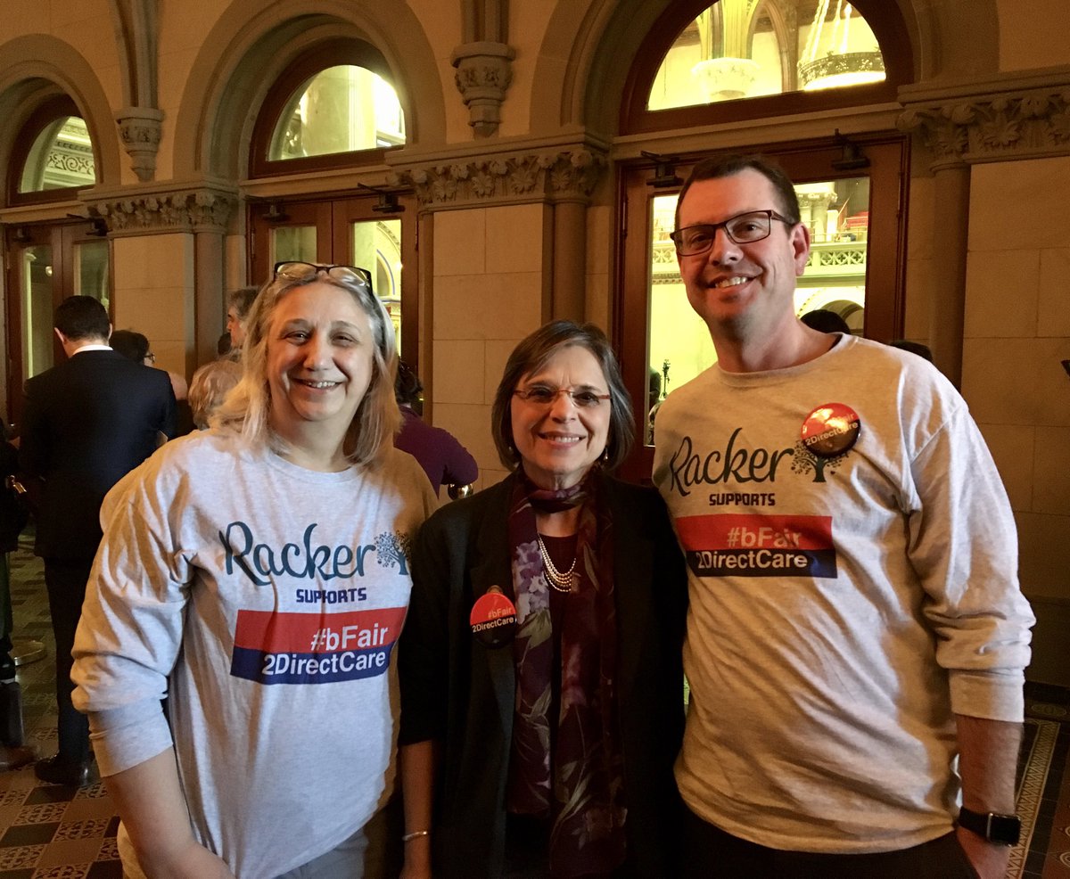 Big rally in Albany today for #bFair2DirectCare. Thanks for stopping by; I completely support your efforts!