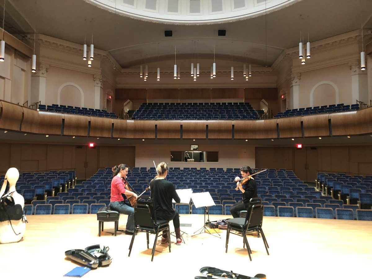 Half way through our USA 19 Tour. Here’s the rehearsal view from our last two nights... loved being back @DukePerformance and first time at @EastmanSchool and working with their fantastic students this morning. Now off to Napa Valley...