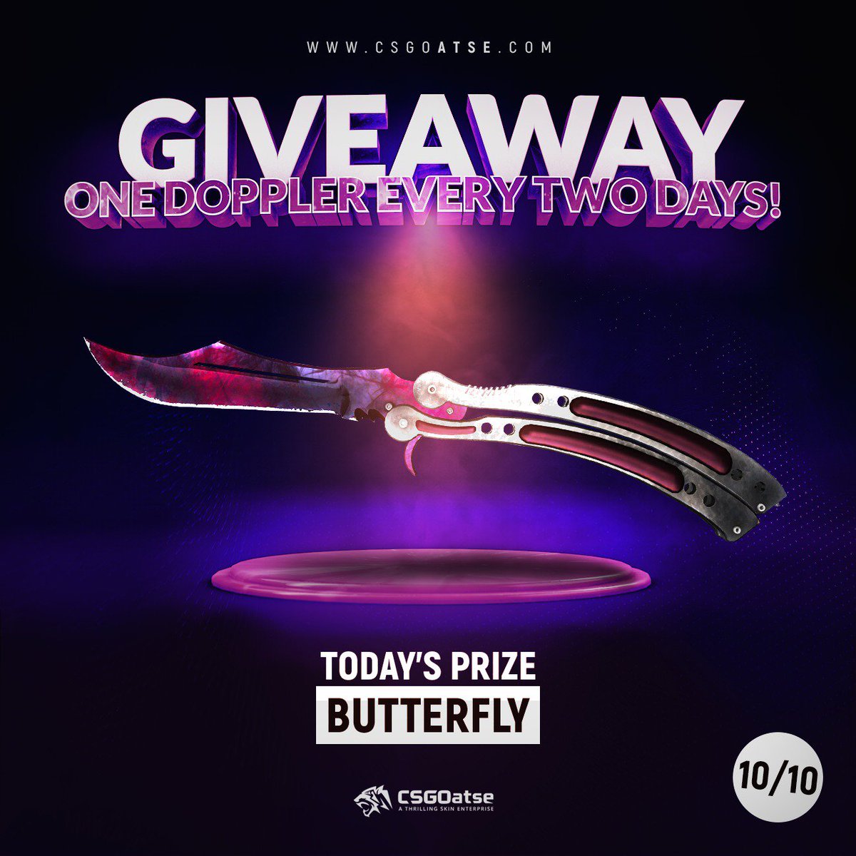 CSGOatsecom's tweet image. 🔥 THE LAST DOPPLER GIVEAWAY🔥

Join our 15.000.000 coin leaderboard at:

csgoatse.com/leaders#ranking        

✅Follow
✅RT
✅Like
✅Be registered on CSGOatse.com          

Good luck!