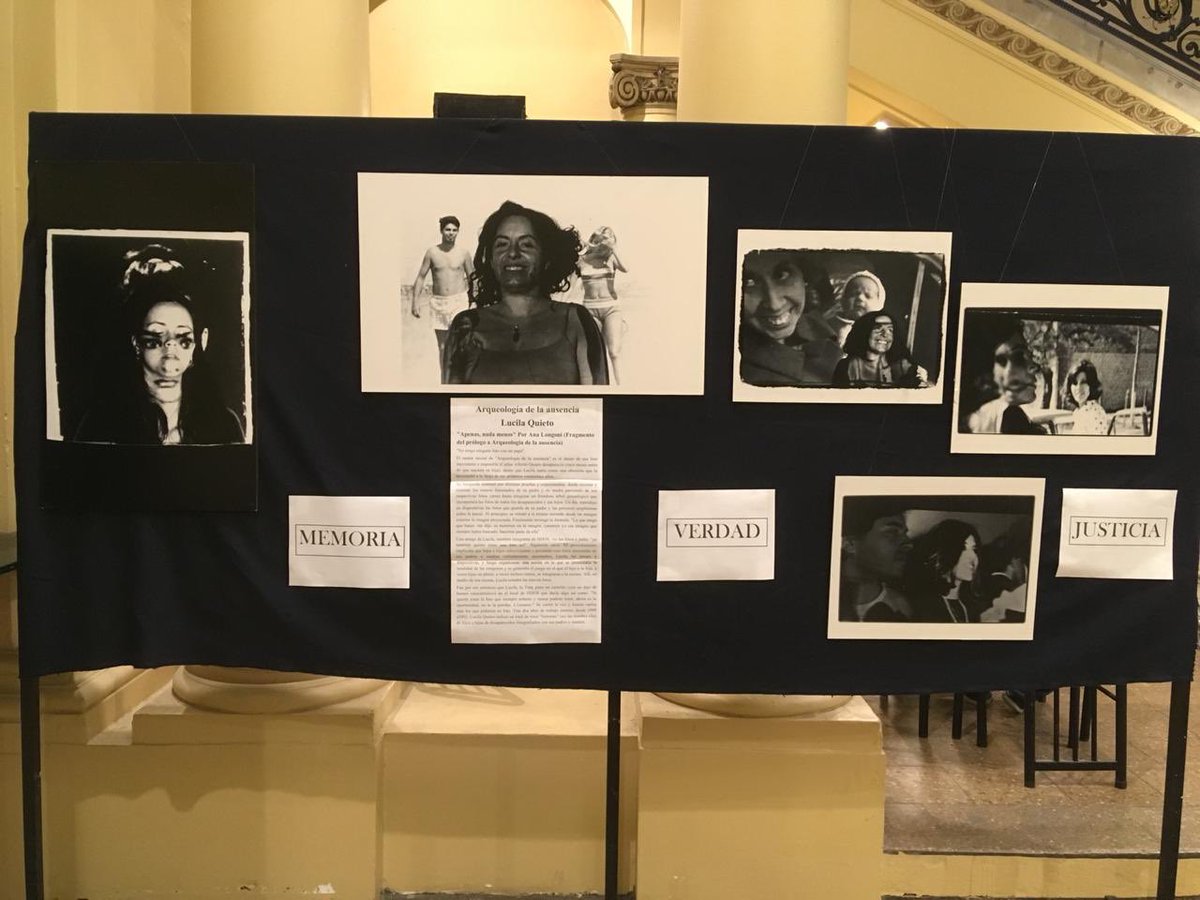 IesJusto's tweet photo. A 43 años de la última dictadura exponemos parte de la obra “Arqueología de la ausencia” de la fotógrafa Lucila Quieto. Una muestra por #memoria, #verdad y #justicia en el Alicia. #24M #NuncaMas #30mil #presentes #AhoraySiempre #Madres #Abuelas #HIJOS https://t.co/rinFJlDZMA