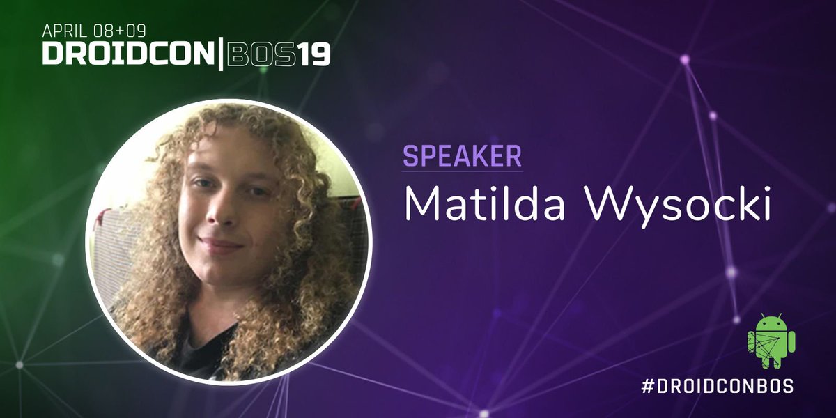 droidconbos's tweet photo. In 2 weeks, Matilda Wysocki will be taking the #DroidconBos stage as one of our awesome speakers! π₯³
#SpeakerSpotlight #Androiddev #AndroidGala
~~
π
Agenda: https://t.co/lEgbttwK23
π Tickets: https://t.co/pSuw20Uiik https://t.co/iLCgYKLK3b