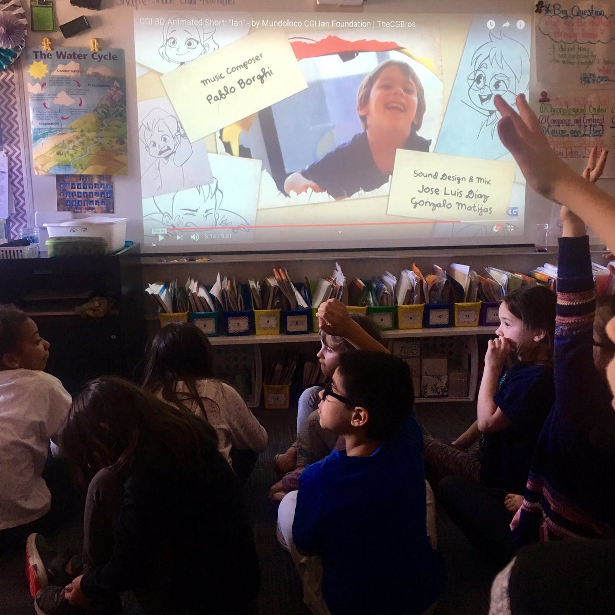 CommerceElem's tweet photo. 3rd grade thinkers in Mrs. Knapp’s class had an incredible discussion about the animated short: "Ian.” #CommerceElem #wleced #circleofviewpoints #empathy https://t.co/jxDaoX21rE https://t.co/Um9pUnM47w