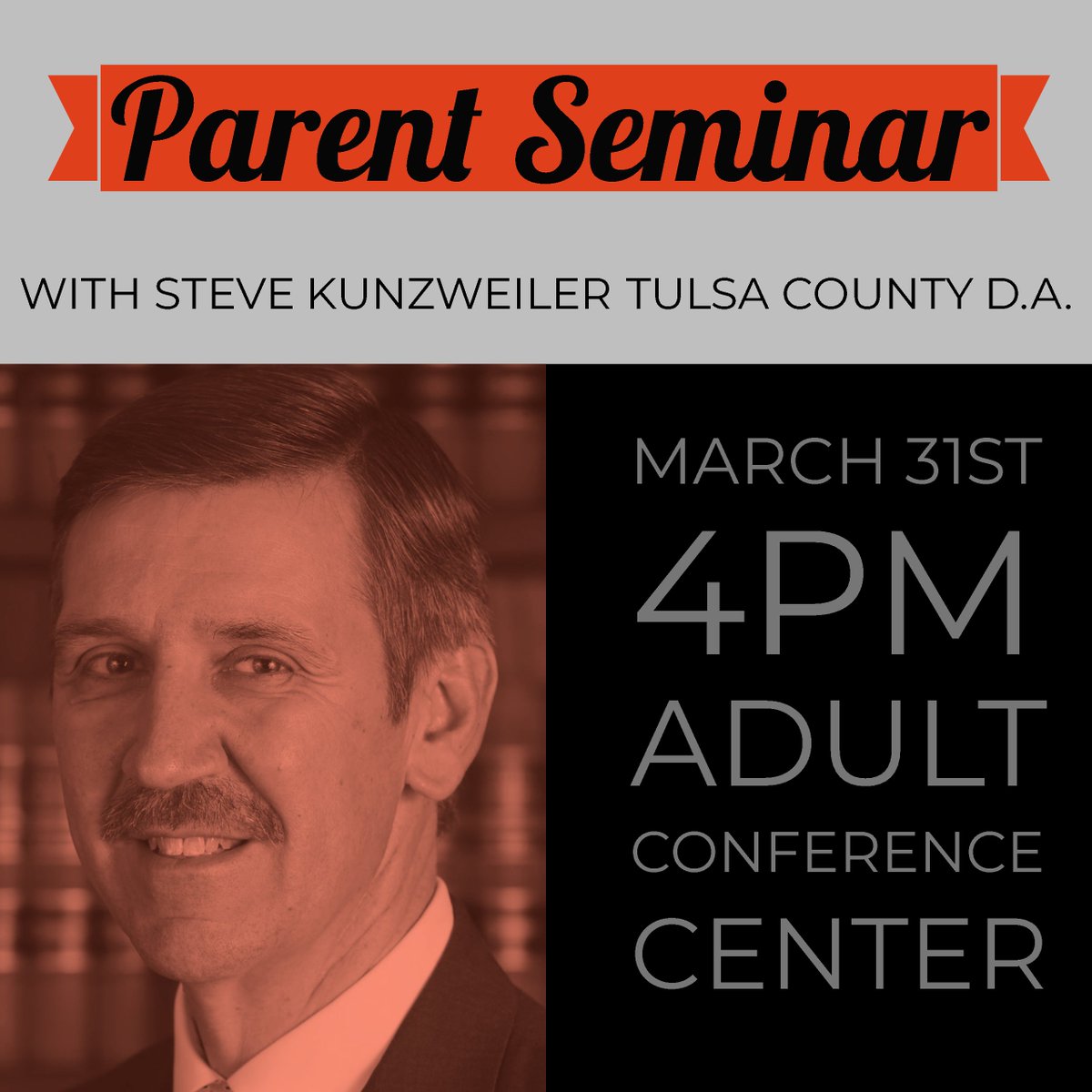 Calling all parents! This Sunday March 31st, we will be hosting a seminar taught by Steve Kunzweiler, Tulsa DA on Dangers in the Digital Age. Use the link to sign up today! tulsafbc.tpsdb.com/OnlineReg/572