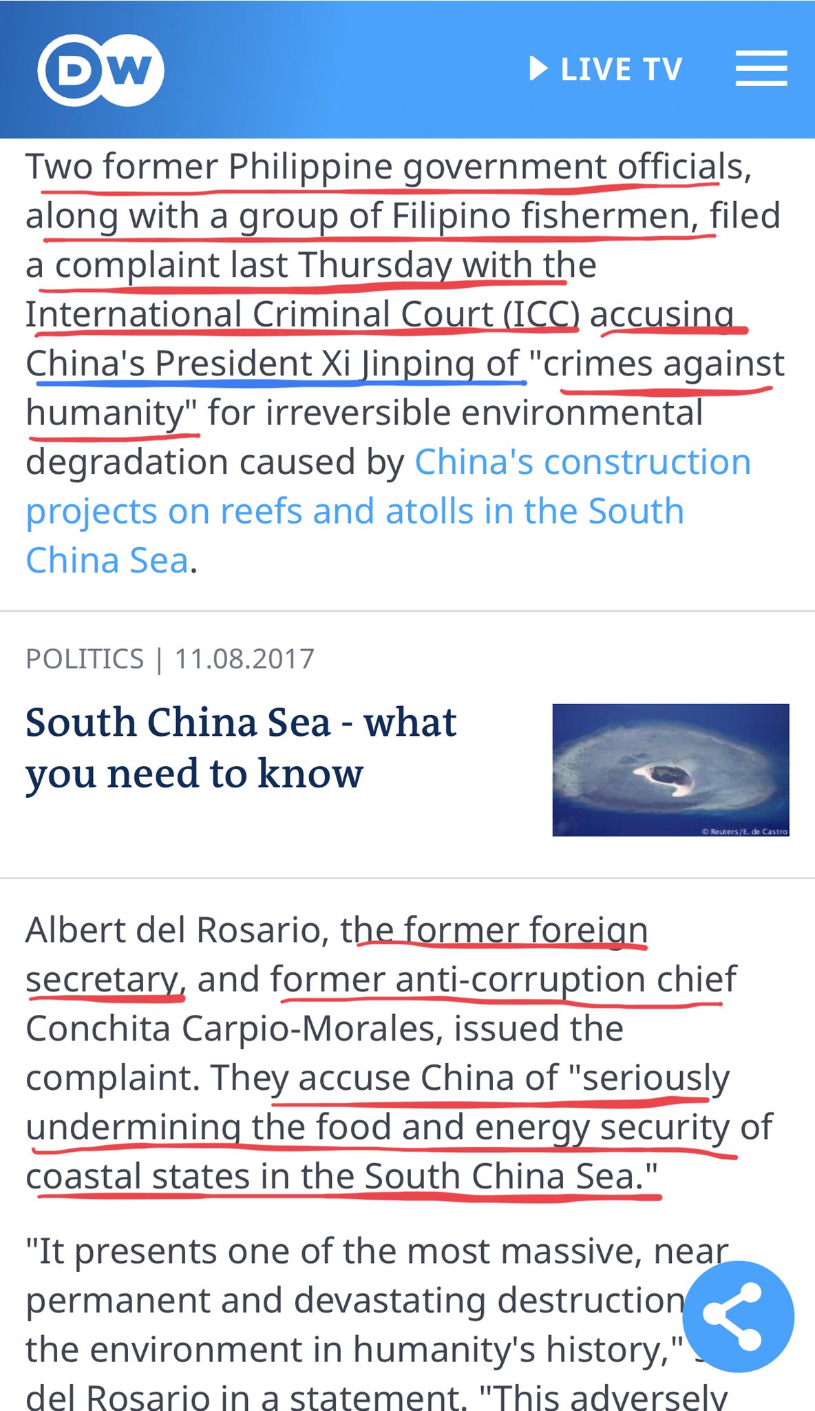 Twitter 上的北美吹哥 两名前菲律宾部长率领几十万渔民把 习近平告到国际法庭 指责习 危害人类罪 要求国际法庭制裁 习近平https T Co Gbfeqlpdxm