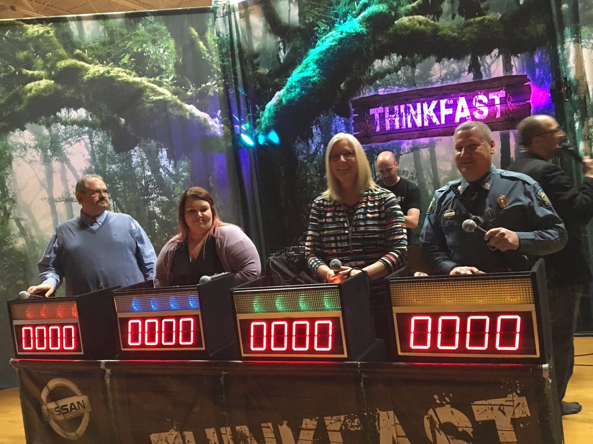 SAFEks's tweet photo. Thanks @TrooperDonKHP for attending today’s ThinkFast event at ACCHS (@acctigers). #ThinkFastInteractive #BeSAFE @TFAwareness https://t.co/fpGldVUOXm