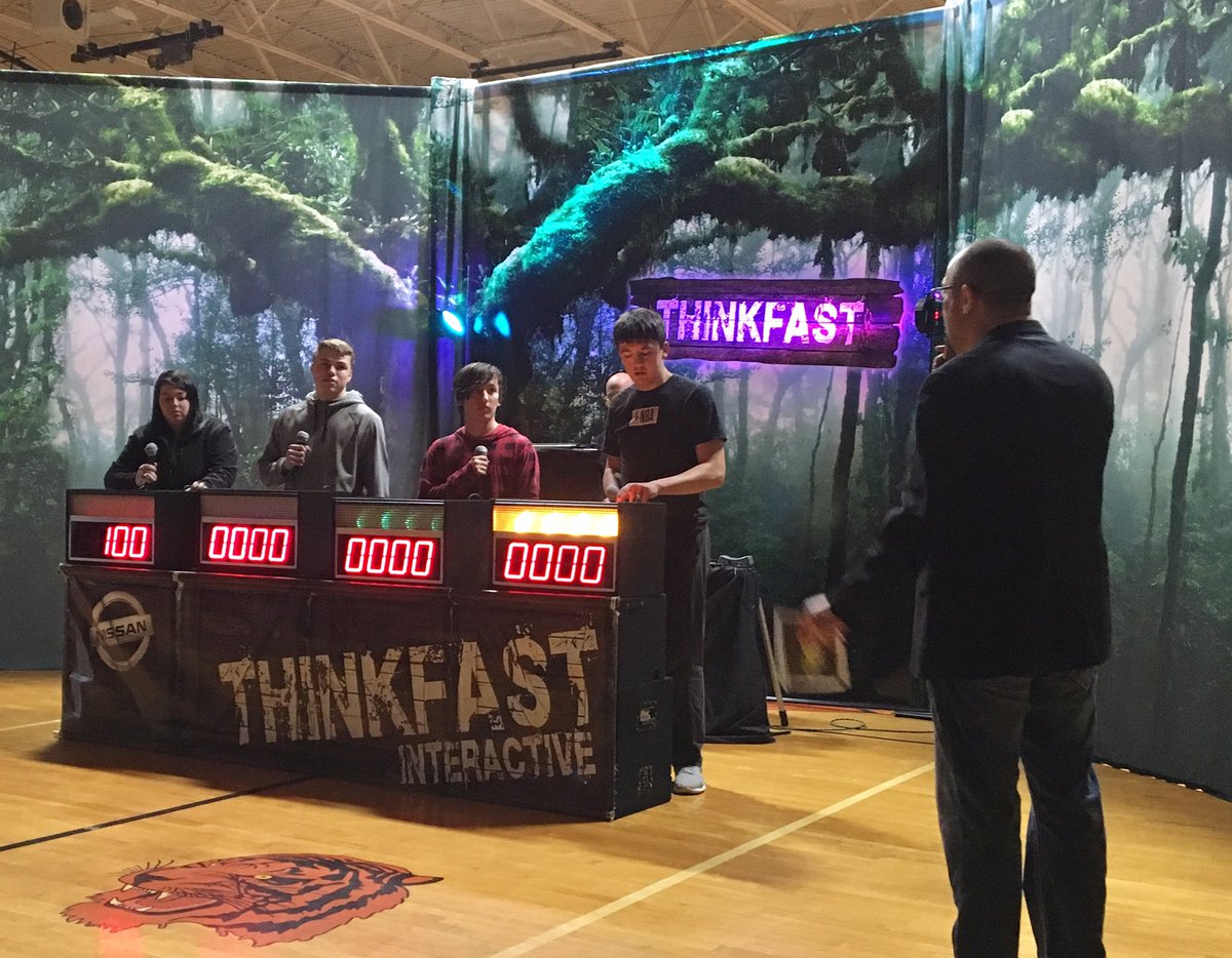 SAFEks's tweet photo. Thanks @TrooperDonKHP for attending today’s ThinkFast event at ACCHS (@acctigers). #ThinkFastInteractive #BeSAFE @TFAwareness https://t.co/fpGldVUOXm