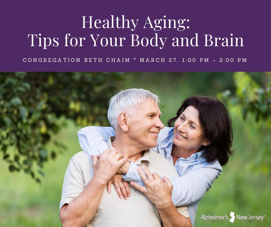AlzheimerNJ's tweet photo. 👫 Join us Wednesday at @bethchaimPJNJ & learn about the latest research on how #lifestyle factors affect our physical + #CognitiveHealth and how to incorporate #healthyhabits into your routine: https://t.co/JeuvsaLhSb
#Princeton #PrincetonJunction #Alzheimers #Brainhealth https://t.co/bn6wOLhuzs