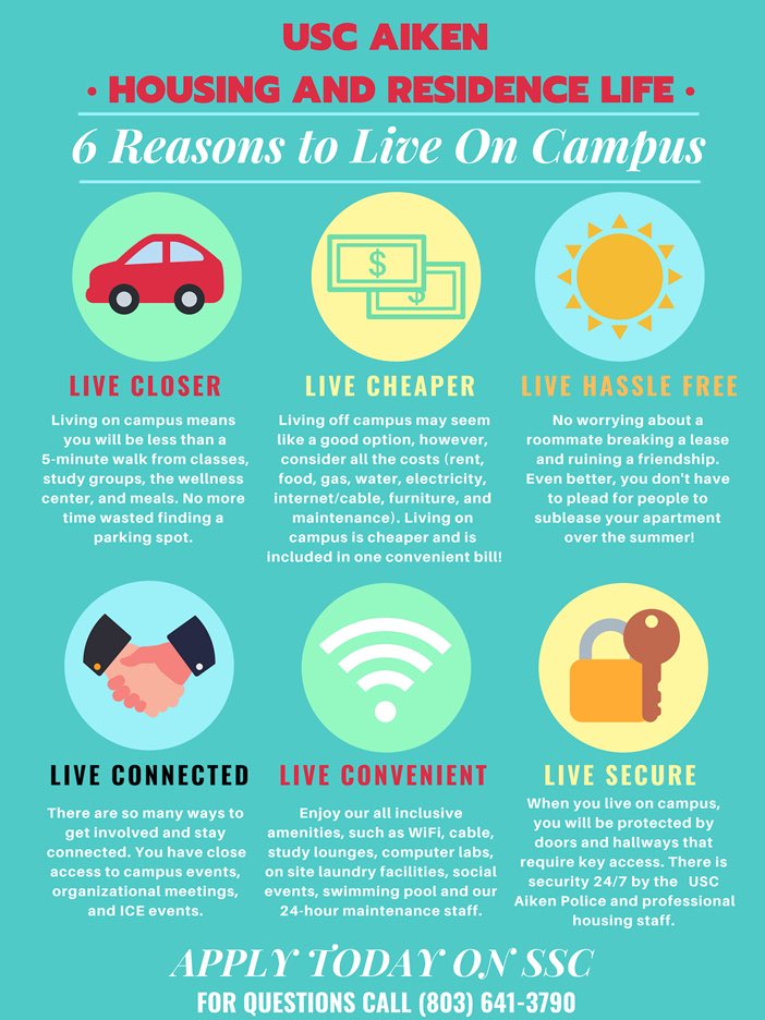 Housing applications are live and available through your Self Service Carolina account! Apply today - room selection begins next week!