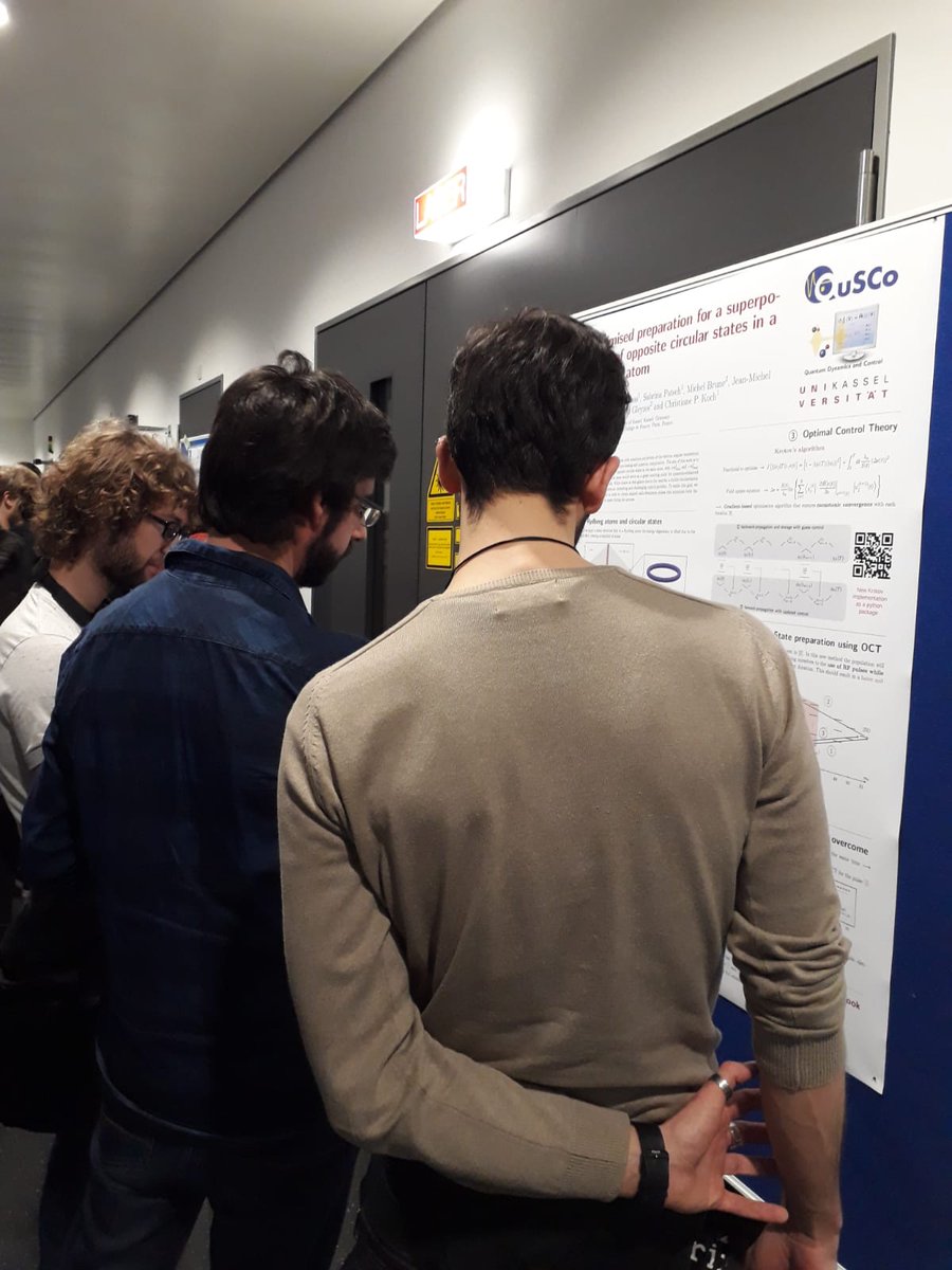 Some pictures from the last poster session at the DPG. Great opportunity to present some of my work with optimal control theory applied to Rydberg atoms! 
#QuSCo_EU #OptimalControl