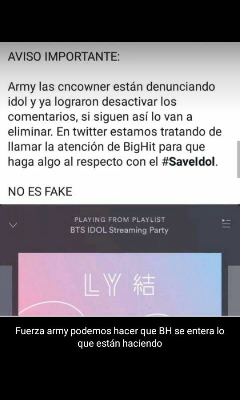 chicakpopper's tweet photo. Vale aclarar que soy #ARMYLoveMyself y esto llegó demasiado lejos por favor #saveidol #SaveIdolBts ellos no merecen eso vamos y apoyemos #BTS #armyforever https://t.co/L7LL6uXvwJ