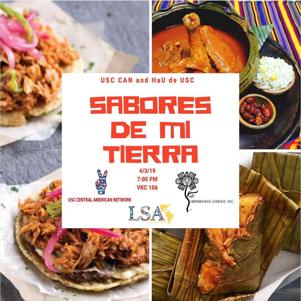 USC_CAN's tweet photo. Join USC Central American Network, Hermanas Unidas de USC, and Latinx Student Assembly for a study night on April 3rd at 7:00 PM. We will be having food catered from Chichen Itza along with a short presentation explaining the Maya heritage of each plate. Bring your study buddies! https://t.co/otPUnl14Se