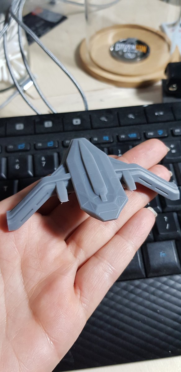 JRDesFab's tweet photo. Check out the CIG Wilmslow Reception Install. We redrew the #Idris model (thanks @westbrookdrew), then printed and painted her (thanks @Myzrable_G) at 1:750 scale #StarCitizen #SCModels #CIGReception https://t.co/nAeu9afoWM