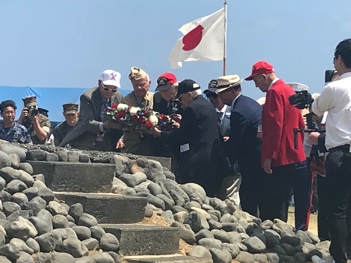 DCM Young was so proud to commemorate honor on both sides at Iwo
