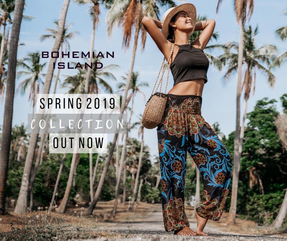 Spring 2019 Collection is out NOW! #BohemianIslandSpring2019 9 Brand New Designs fresh in store today. #comfiestpantsontheplanet 👖bohemianisland.com/collections/sp…