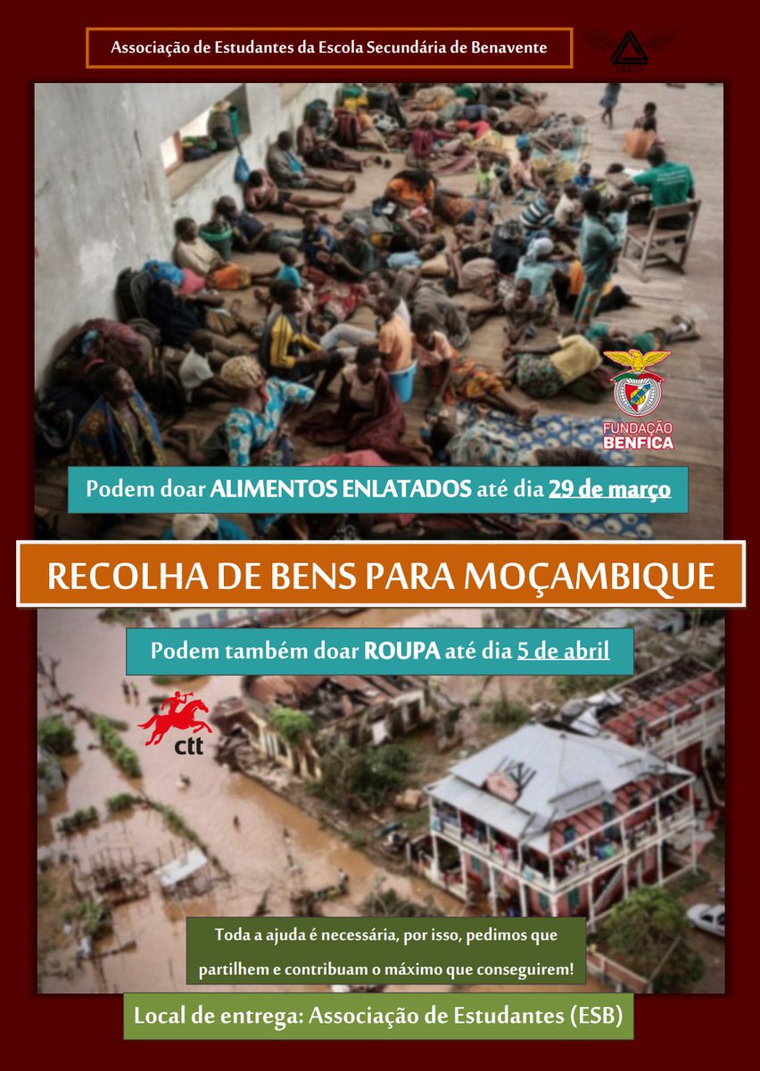 DELTAesb's tweet photo. ⚠️ IMPORTANTE ⚠️ 
A partir de amanhã, precisamos da vossa colaboração para ajudar quem mais precisa!! Desde alimentos enlatados (até 29/mar) a roupa (até 5/abr), estamos a receber donativos na ESB. 
Contamos convosco, eles contam connosco 🙌💛 https://t.co/FjOxSrhpu3