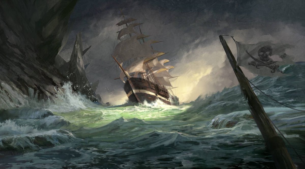 Paladin_Dad's tweet photo. How do pirates send packages? They ship it!!! 🏴☠️ #DnD #GhostsOfSaltmarsh #pirates (art by #AndyWalsh #stayinwonderland @AndyWalshArt) https://t.co/YANG5o71Bq