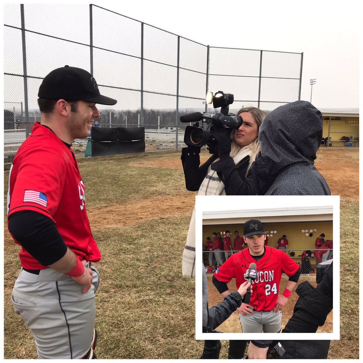 SauconAthletics's tweet photo. It was a MoMo Mash!  Grand Slam Pat Morrissey in the 7th as Baseball gets the comeback win over Northwestern to start the year! #SVPanthers https://t.co/z8RLWIUxJQ