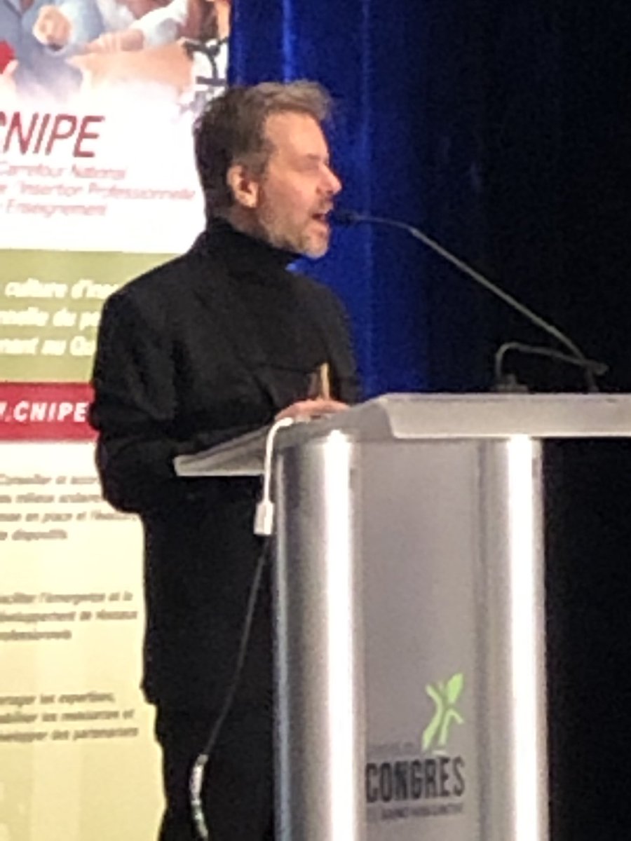 jf_meunier's tweet image. Excellente allocution de Paul Sarrasin au 2e sommet du développement professionnel. #recit #recitqc #recitfp #sommetDP19