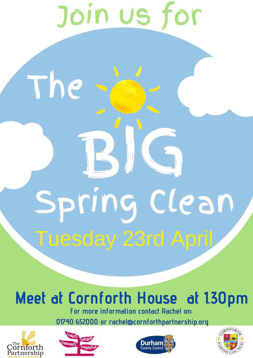 TonyTeam66's tweet photo. Spring has arrived !! Why not join us for our Big Spring Clean and give a little something back to the local community #cornforth @CountyDurhamCF @DurhamCouncil https://t.co/T8X3hhqqc9