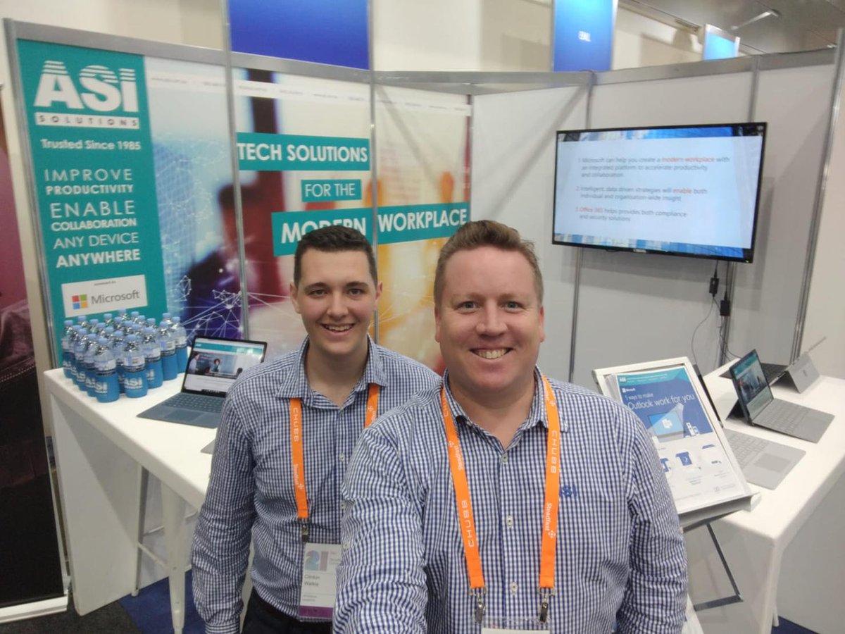 ASI_Solutions's tweet photo. It has been a busy start to the week with our Brisbane team attending 
#steadfast2019 up in the Gold Coast. 

Come see us at stand 122 to learn how modernizing your #Microsoft environment by migrating to #O365 can empower your business!

#microsoftgoldpartner #InsuranceIndustry https://t.co/48ycwQb2Ho