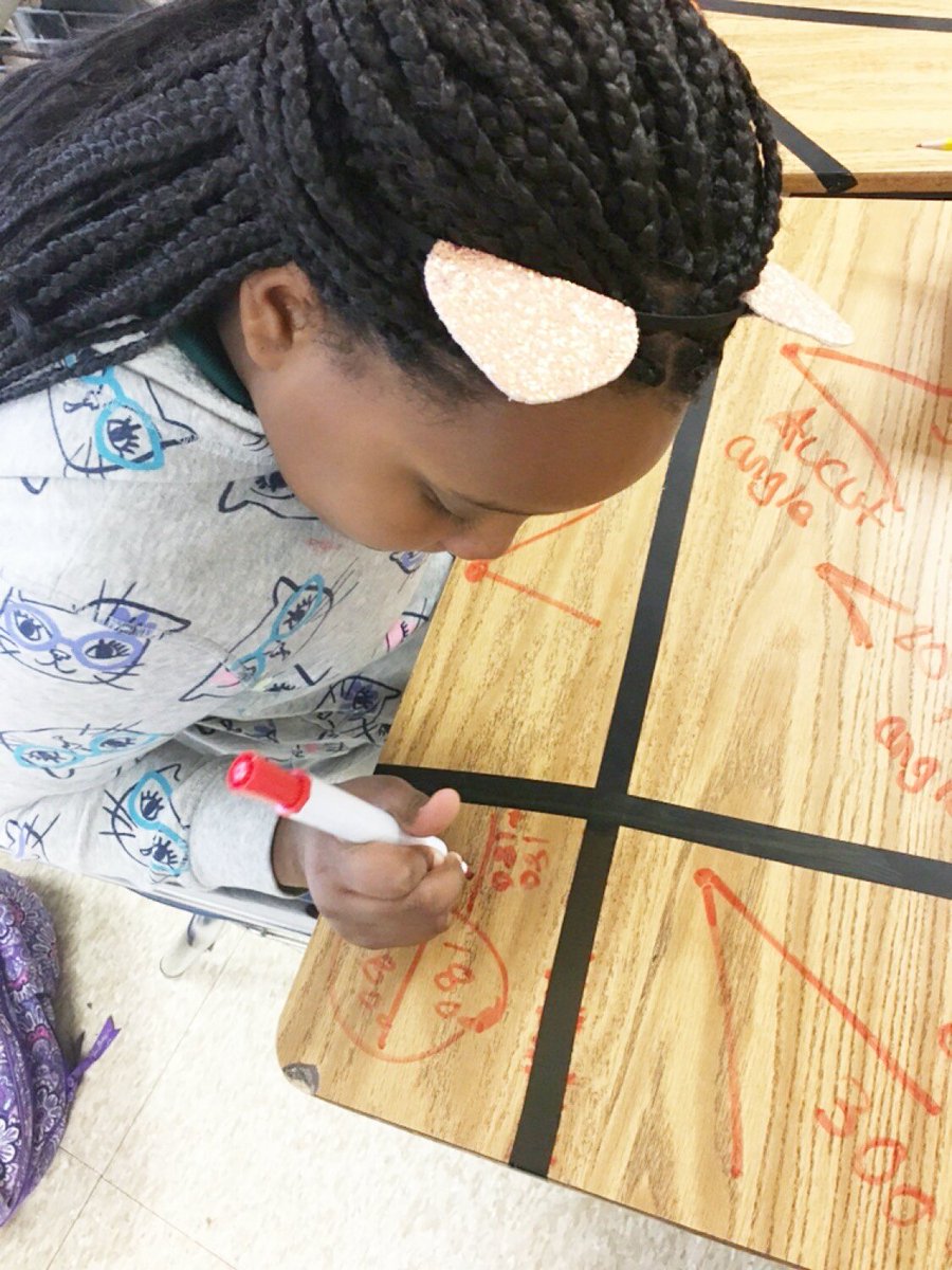 APSFain's tweet photo. Hands on learning by creating and measuring angles with a protractor in Ms. Richmond's class. Awesome Job scholars!!! @DrEmilyAMassey @MsNicoleCPorter @apsupdate @beingmrmoore https://t.co/KlITRgVNwi