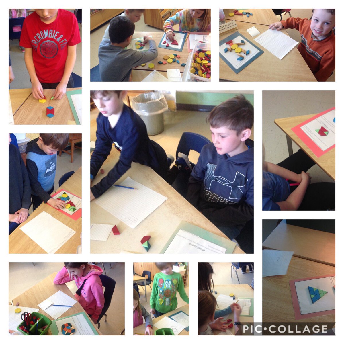 ElmaGrade2_3's tweet photo. @ElmaGrade2_3 exploring Pattern Block Activities https://t.co/1SnoeOpc04