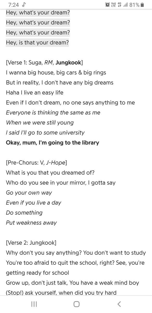 Lirik Lagu Bts Just One Day Easy - Arsia Lirik