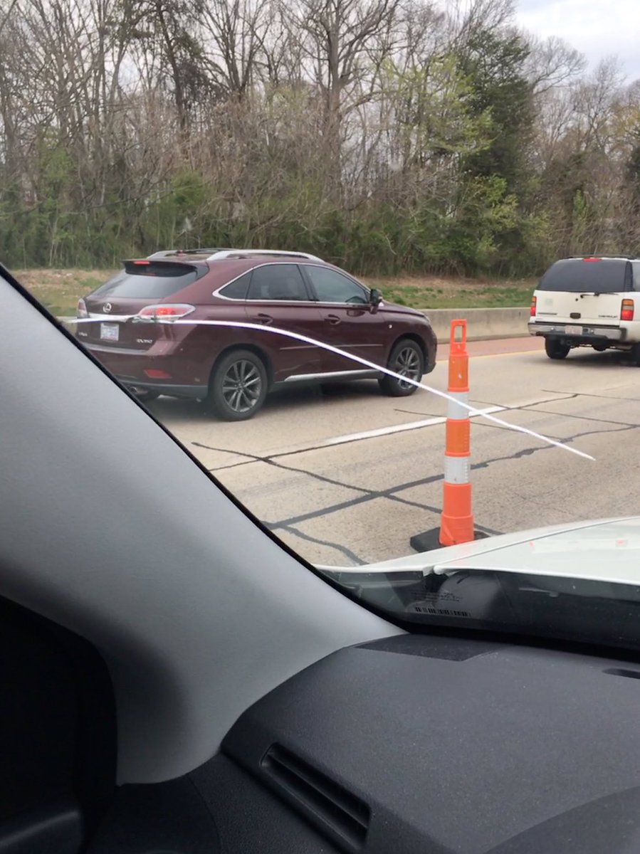 NCLoriB's tweet photo. Day 127 of 730 of the #i40shutdown in Winston-Salem. If you think a rock won’t hit and crack your windshield while you’re sitting completely still in traffic, you would be very wrong. #DangIt #timeandmoney #moneyandtime https://t.co/pu5nKZGjYS