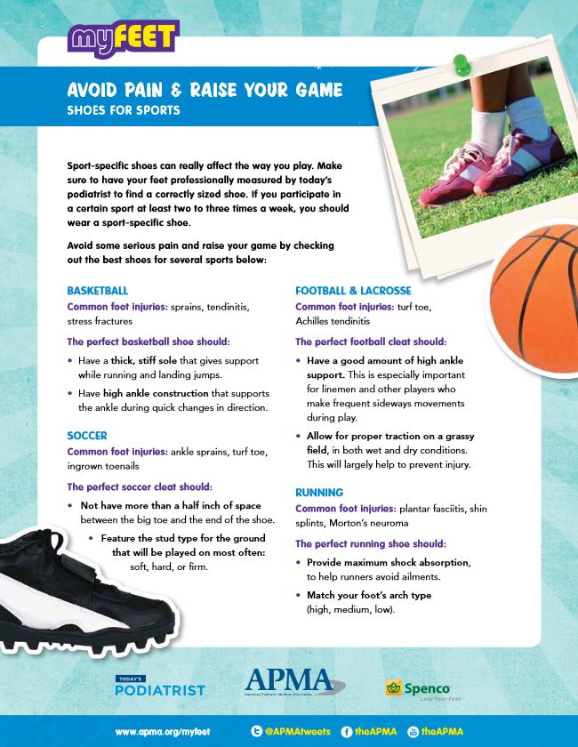 InStrideFamily's tweet photo. Avoid Pain & Raise Your Game - Shoes for Sports from @APMA - "The warmer weather means your kids may be meeting with their coaches to begin planning for the sports season ahead. Check out our guide for athletes and make sure they're properly equipped! https://t.co/ktNFjXVseV". https://t.co/qYJTdZy3mo