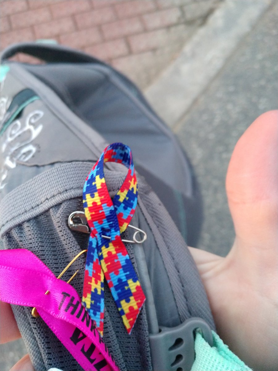 MakingMSMagic's tweet photo. @EUMLSEC Club made the Blue ribbons tonight and we got both at tonight's meeting for Autism Awareness month in April. We'll be giving them out during the first (and maybe second) week of April in Pouge for those who want them ☺️ #edtech #SEDU183 @DrVirtuality @Edinboro https://t.co/OMN7uv0Pqh
