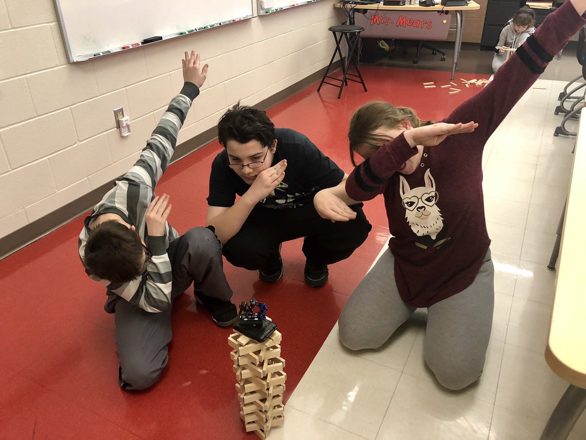MrsKMears's tweet photo. Working together to see who can build the tallest tower out of 50 Keva planks!  @CCSExtraMile @circlevillecms https://t.co/zyvXwdpyi8