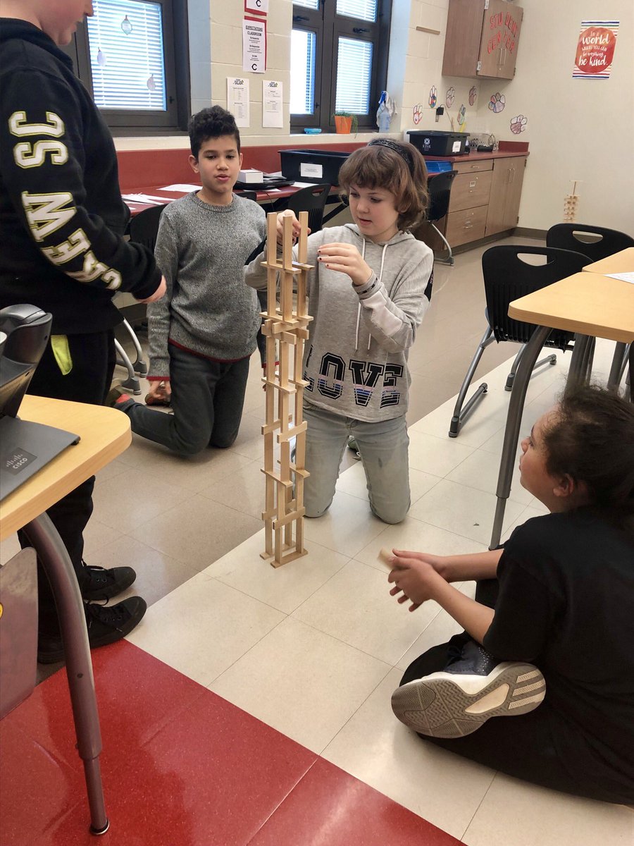 MrsKMears's tweet photo. Working together to see who can build the tallest tower out of 50 Keva planks!  @CCSExtraMile @circlevillecms https://t.co/zyvXwdpyi8