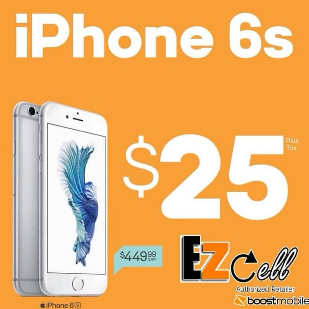 Ezcell1's tweet photo. 💣 Fire Deals💥
Switch today❗❗
Iphone 6S 32GB for $25 😱
Visit our stores today...
#EzCell #BoostMobile #BoostMobileStpete #BoostmobileStore #BoostStPete #StPetersburg #Sunday https://t.co/Ay36faNAGk