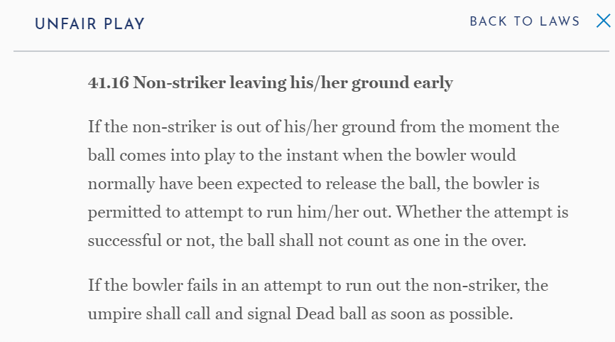 I've always read the intention of this law as trying to stop a bowler holding the ball through his action and then running the batsman out. Others read "expected release of the ball" as allowing the non-striker not to watch the bowler and just assume the ball is being delivered.