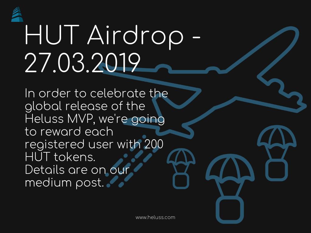 HelussProject's tweet image. In order to celebrate the global release of the Heluss MVP, we're going to reward each registered user with 200 HUT tokens.

Details are on our medium post:
buff.ly/2CGUlsR

#insurance #insuretech #AI #claimsmanagement #blockchain #heluss $HUT