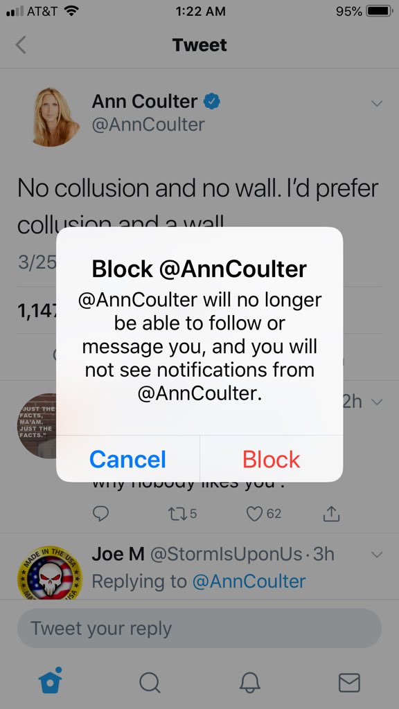CNSComedy's tweet photo. @AnnCoulter #byeshill #byeann #neverlistenedtoyouanyways #goodtoknow #sickofwinning #everyoneblock https://t.co/dRzfifYcgr