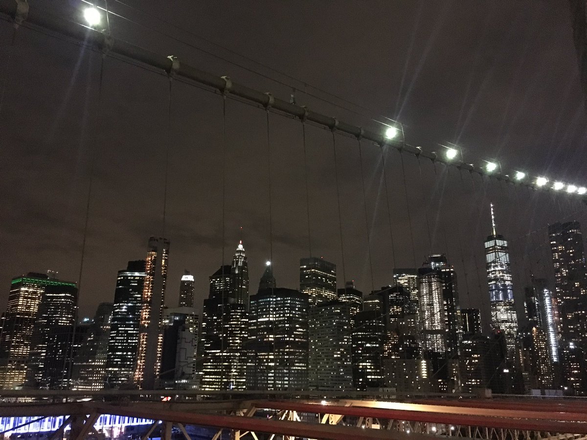 MAB_Rainbow's tweet photo. what a triumph of a day. we got to our service site EARLY, learned about the history of the @GMHC and HIV/AIDS, went to a NYC deli, organized flyers for the AIDS walk, explored the high line/chelsea market, AND the brooklyn bridge at nighttime. we sleep now. :) https://t.co/HM1rmqQJx7
