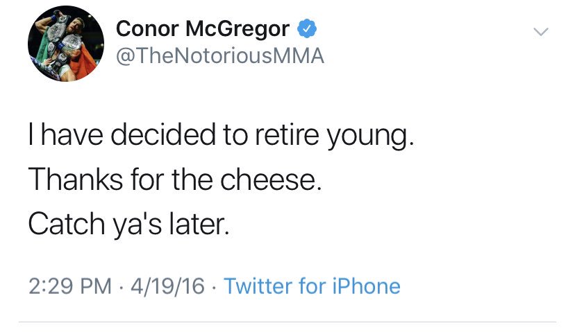 Image: Conor McGregor/Twitter