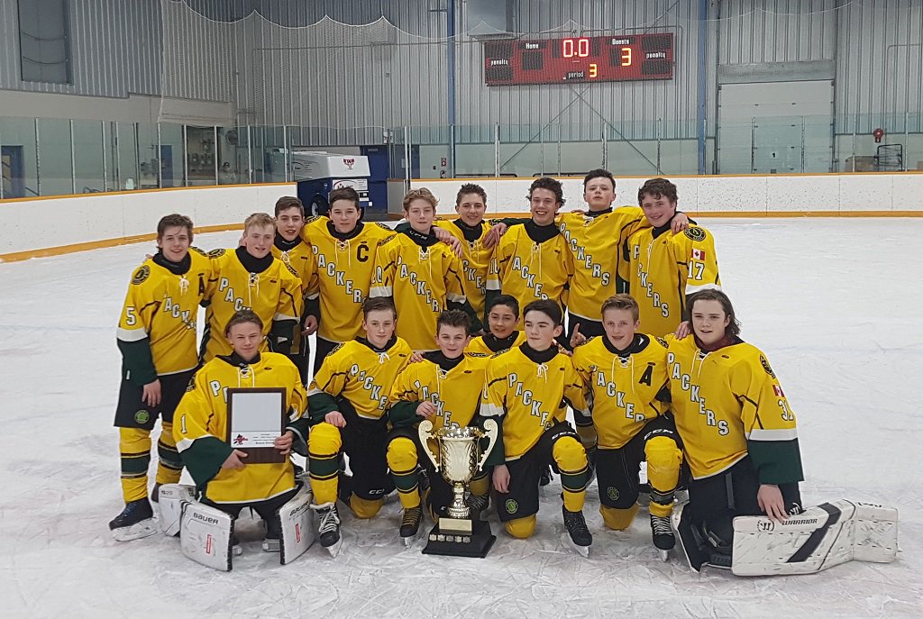 GlofDog's tweet photo. Jake's Arnprior Bantam Packers are the 2018/2019 UOVMHL League &amp; Playoff Champions!! The boys only lost 2 games all season and swept through the playoffs in dominant fashion! #ValleyChamps #PackerStrong https://t.co/0yY18oSiAt