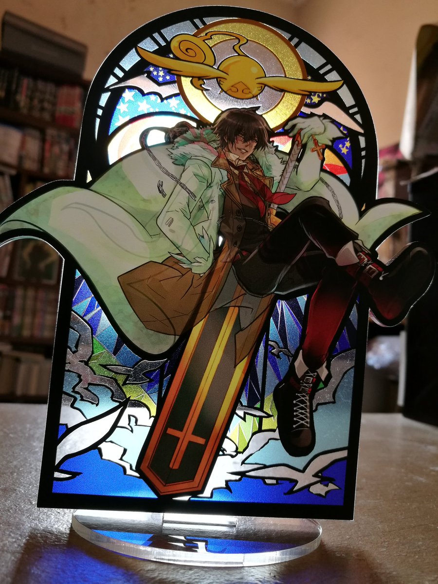 Dark Commissions Are Closed Just Woke Up Taking A Quick Photo Of D Gray Man Allen Nea Stained Glass Acrylic Standee Before I Head Out For Work Dgrayman Dgm Dgraymanhallow Allenwalker Neadcampbell Dグレ Dグレイマン