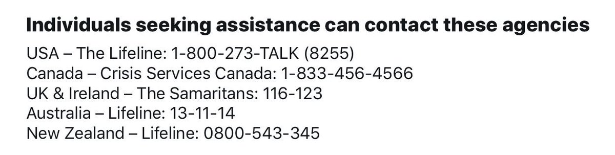 1BadAssQueen's tweet photo. Suicide is not the answer...don’t be afraid to call if if u have no one else to speak to ♥️ #everythinghasasolution ♥️ https://t.co/9OMmnvPmN4