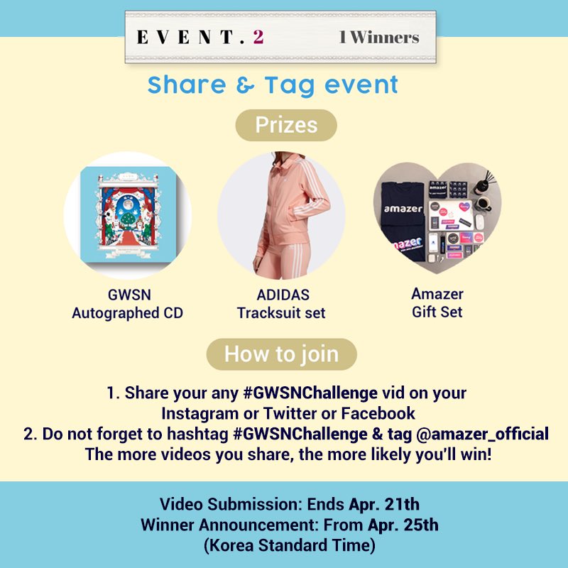 amazer_official's tweet photo. Join #GWSNChallenge and win autographed gifts!💞
How to get it🤔
Upload your #Pinkystar cover video on amazer app or 
Duet with GWSN’s cute &amp; fun guide video!
🏃‍♀️Come #amazer app now! 
👉https://t.co/n535nCLLzG

@kiwipop_GWSN  #gwsn #공원소녀 #pinkystar #케이팝 https://t.co/WYfoK5MEH1