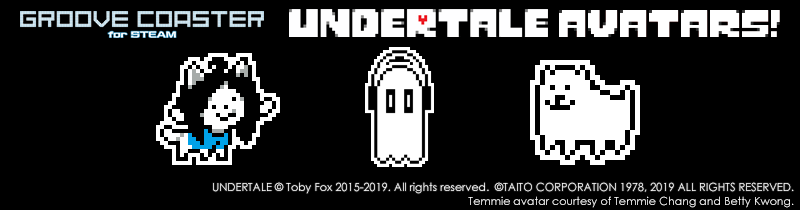 グルーヴコースター公式 在 Twitter 上 Steam 本日配信の Undertale Dlc Song Pack 02 に含まれる4曲 を購入すると 特典としてテミー Temmie ナプスタブルーク Napstablook うざいイヌ Annoying Dog のアバターがついてくるッ お気に入りのアバターで