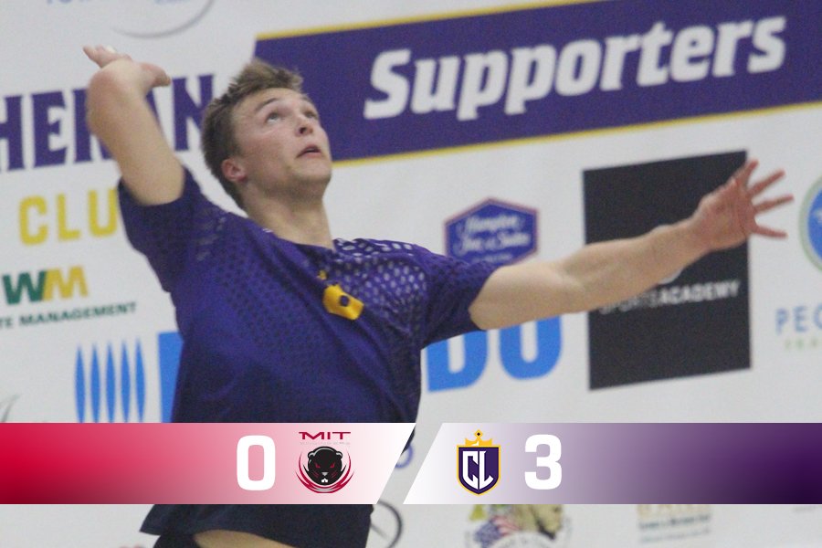 CLUSports's tweet photo. The @CLUmVolleyball team started out its East Coast trip with a sweep of MIT! 

Reina: 9 kills, 10 digs
Rowe (pictured): 9 kills, 4 blocks
Dietrich: 8 kills, 8 blocks
Mercer: 8 kills, 4 blocks

Recap: https://t.co/Sy3tE2Gx1w

#GoKingsmen #CLUsports https://t.co/lV5RuBSBr1