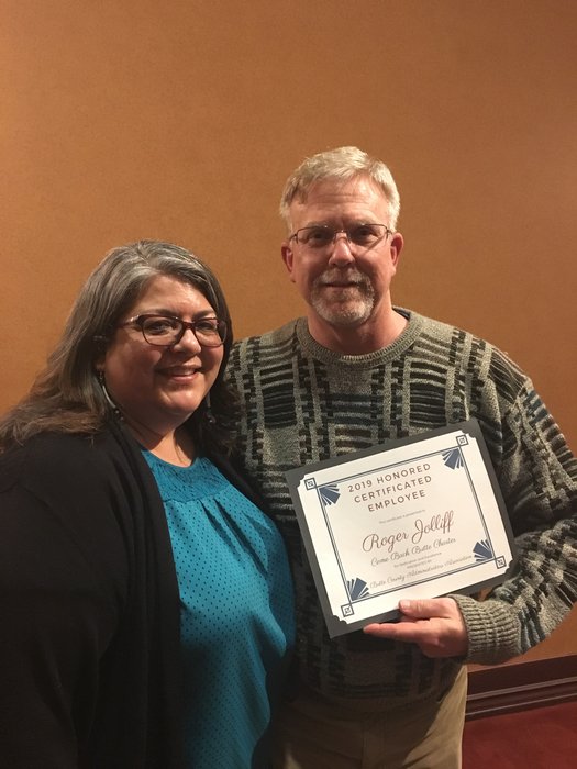 BCOEStory's tweet photo. Congratulations to BCOE teachers of the year: Roger Jolliff; Laurie York and Janet Brownell; Hailey Erickson and John Glaspie! We’re so proud of you! https://t.co/lohrrSarK1