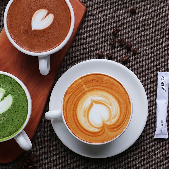 What if you can't decide, which drink to order?⠀
⠀
When in doubt, order all! Try out our hot beverages, either Green Tea Latte, Chocolate or Cappuccino. And then you can decide for next time!⠀
⠀
#LibericaLiberates #LibericeHotDrinks #GreenTeaLatte #Chocolate #Cappuccino