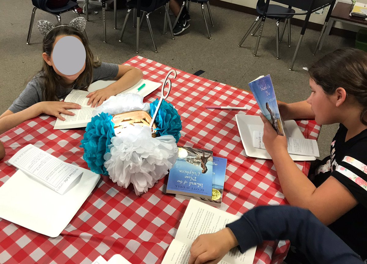 topofthe4th's tweet photo. Our book tasting today. I am excited to start groups, so far we’ve done whole class novel studies. https://t.co/T6mgkeUJEY