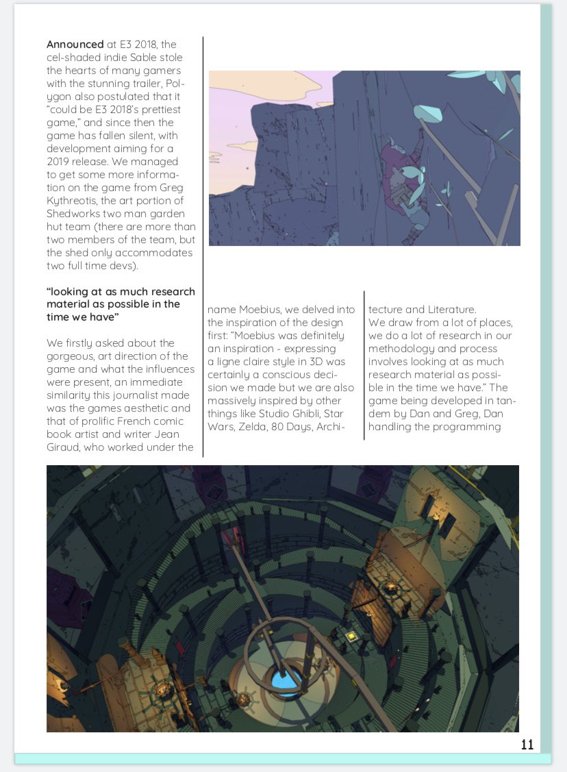 I feel really proud of myself for completing the video games magazine I produced over the last few months. I interviewed people I really respect in the industry, designed it all and am generally gassed! <a href="/ShedworksGreg/">Gregorios Kythreotis</a>