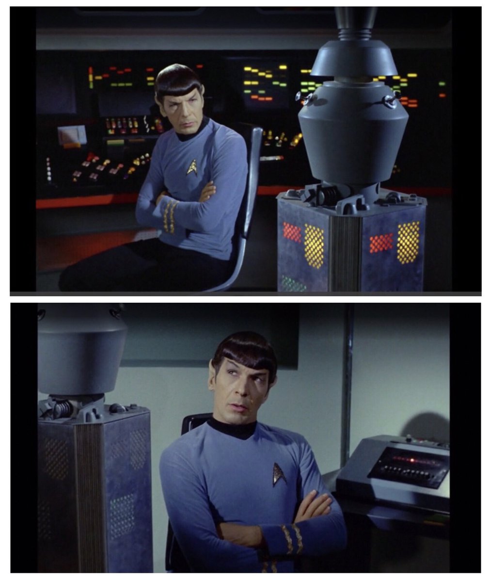stardreck1701's tweet photo. I think the best parts of this episode are when Spock gives NOMAD the ol’ stink eye... #startrek #startrektos #thechangeling #mrspock #spock #nomad #stinkeye https://t.co/hIrQor5EXB